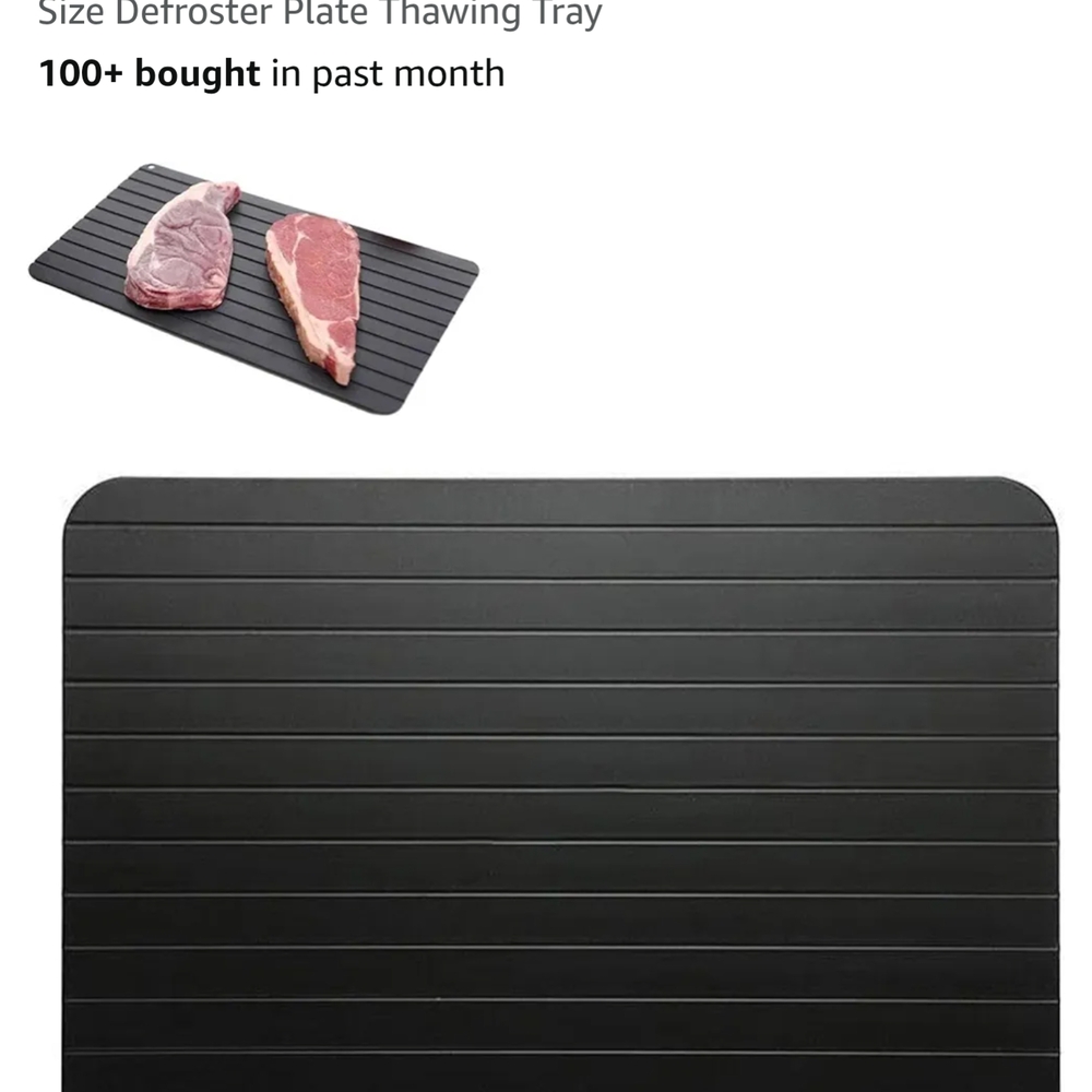 Black Defroster Plate Thawing Tray